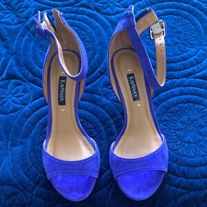 Cobalt Blue Kay Unger Heeled Sandals